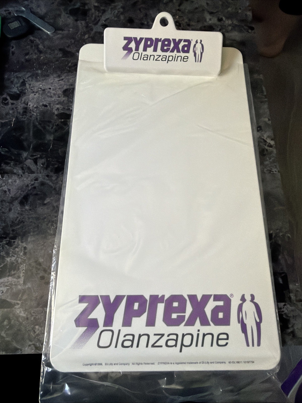 Zyprexa Clipboard 1999 Drug Rep Promo New In Plastic