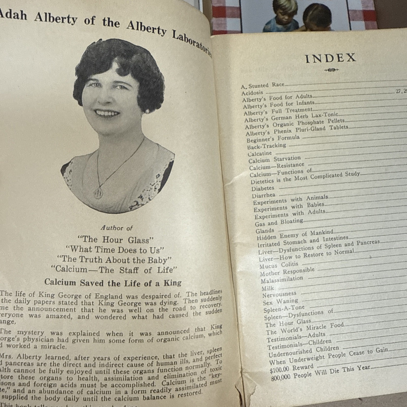 Vtg Quack Medicine Pharmacy Medical Book – 1929 Calcium by Adah Alberty