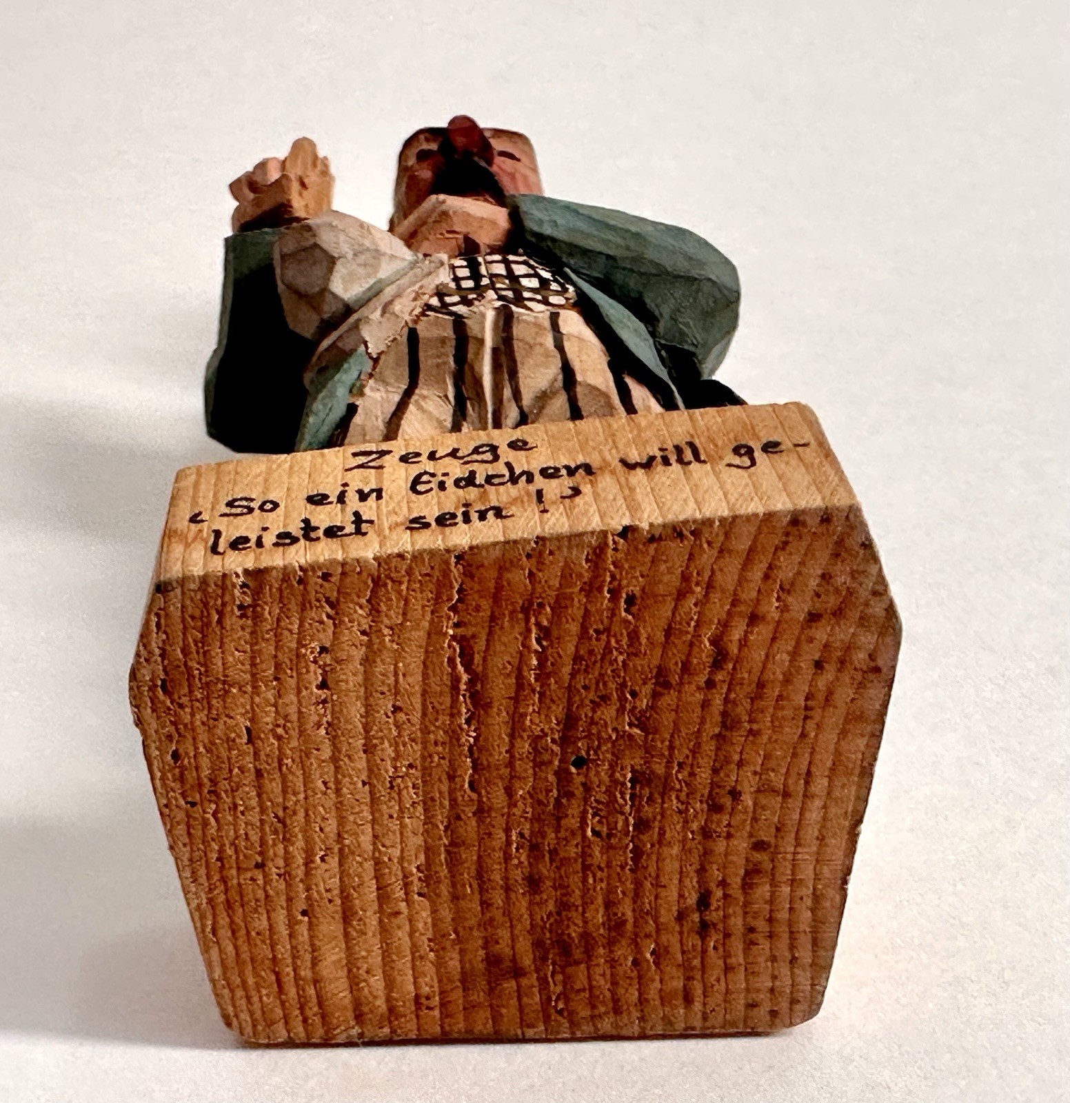 Vintage 1940s German Wood Hand Carved Folk Art Zeuge/Witness Figure