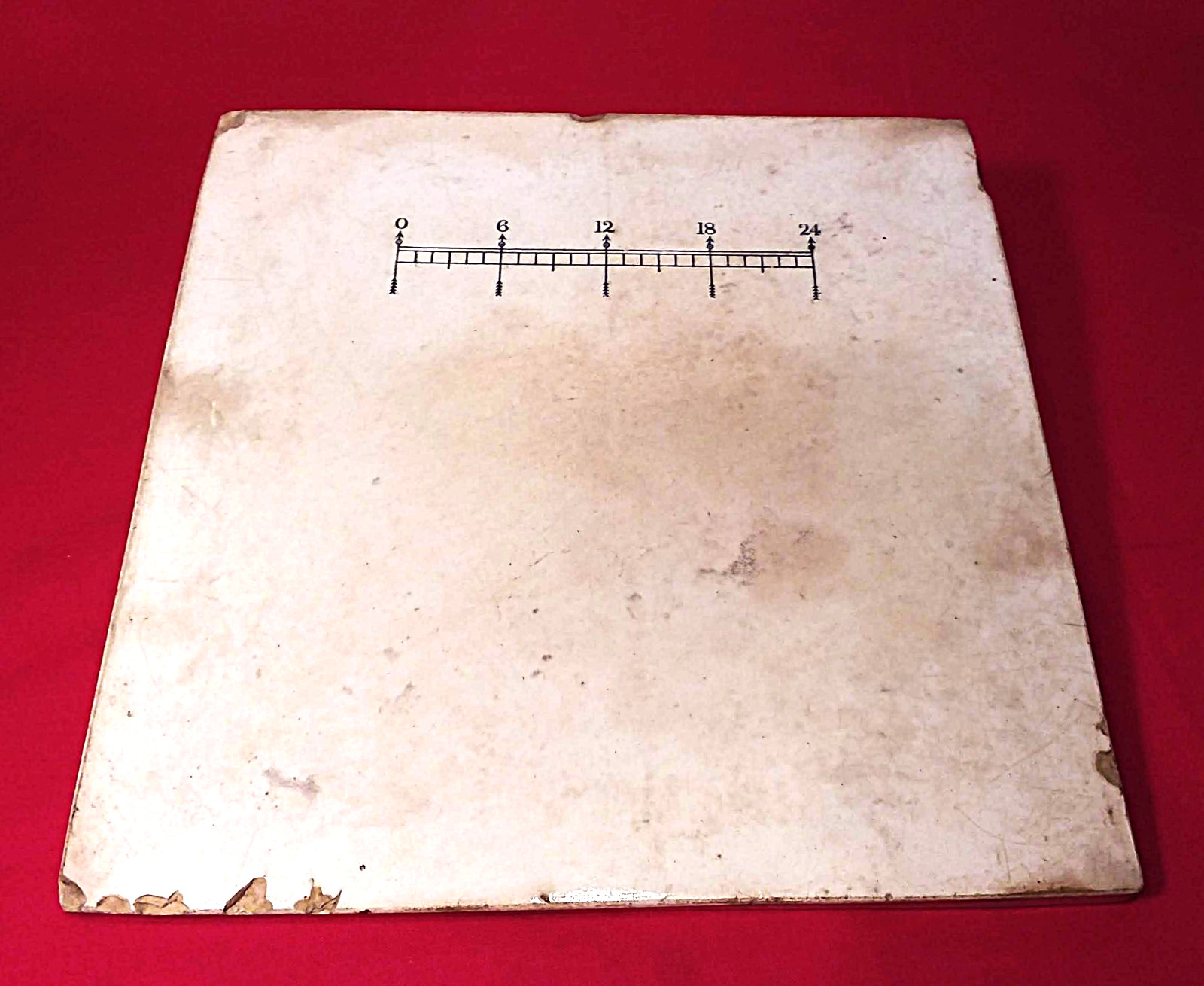 Antique Porcelain Apothecary Pharmacy Pill Counting Slab