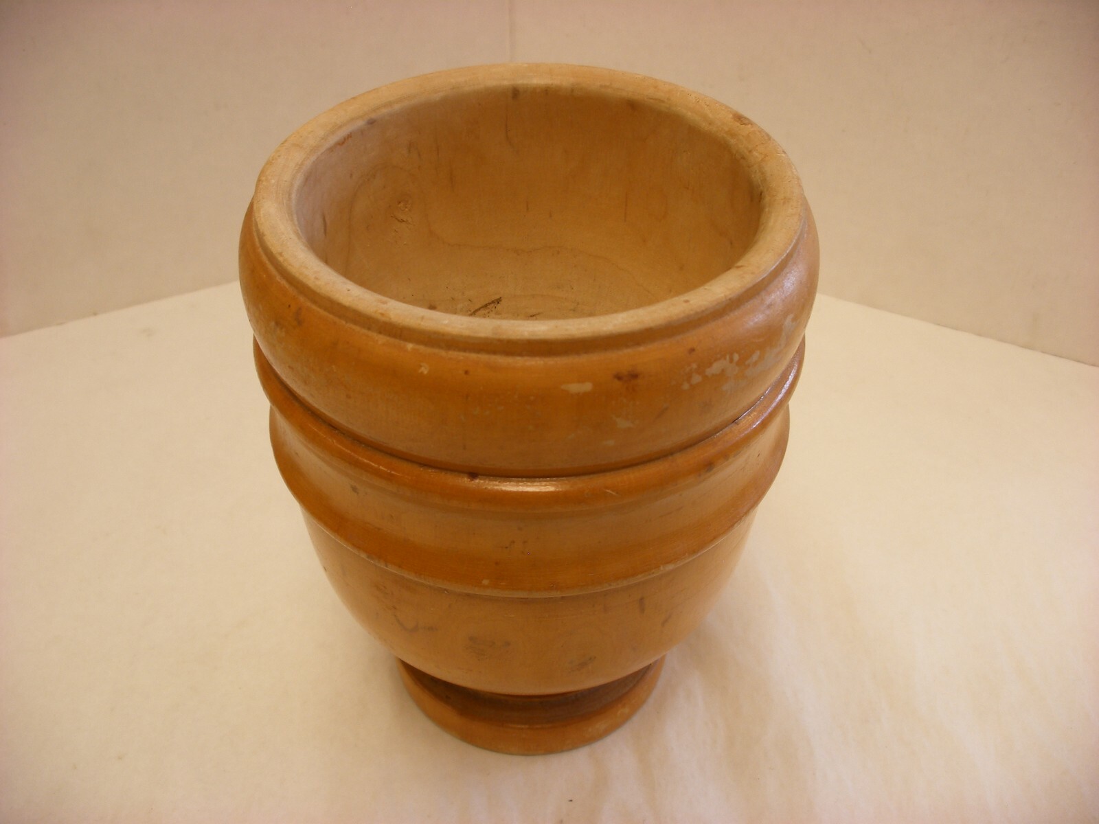 Antique Vtg Primitive Pharmacy Apothecary Wood Mortar and Pestle