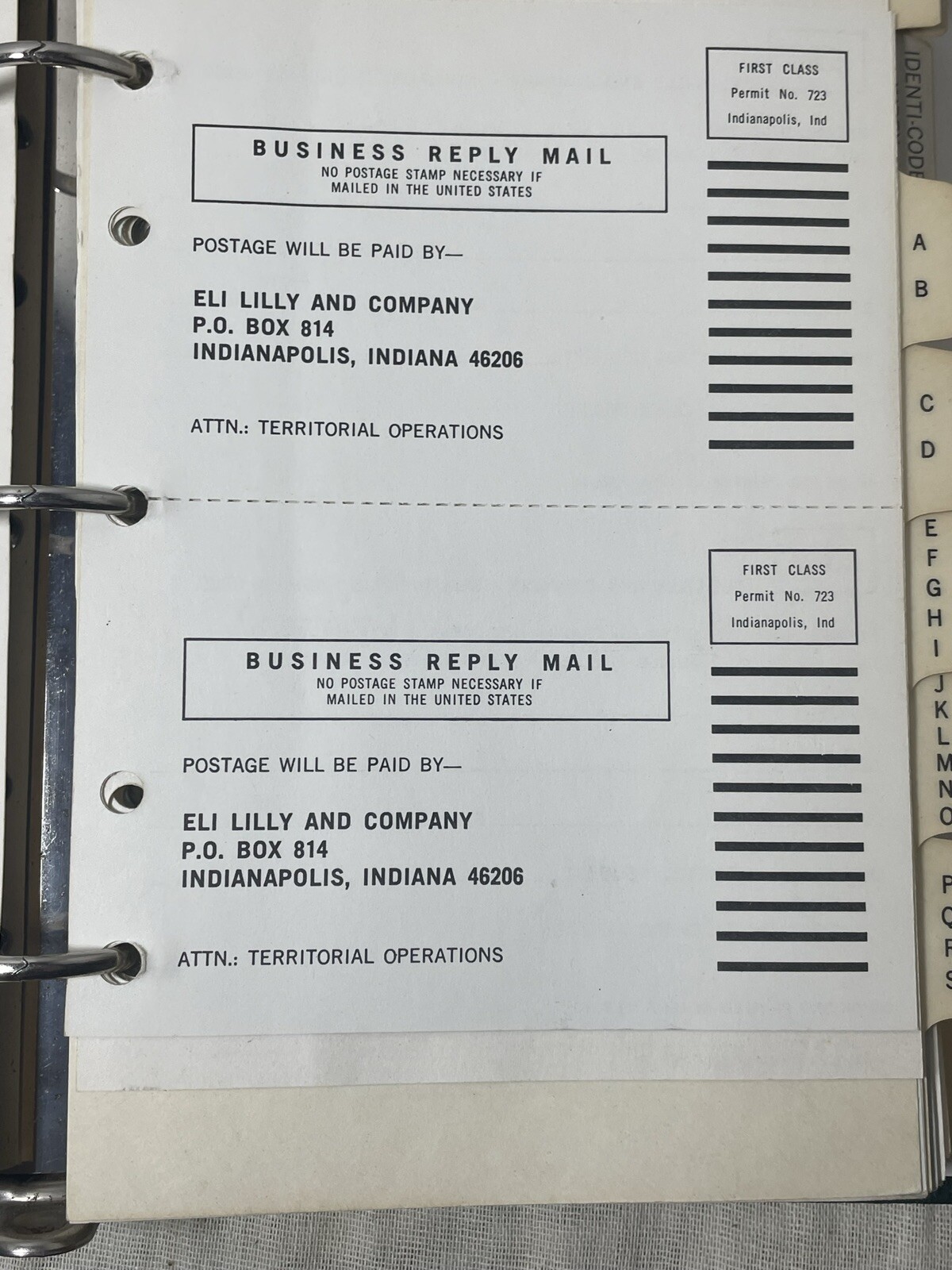 Eli Lilly Pharmacy Marketing reference book 1983 Med Price List vintage Rhodes