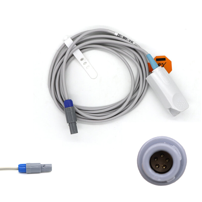 Adult Finger Clip Pulse Oximeter SpO2 Sensor Probe 5Pin Fit For CONTEC CMS6000