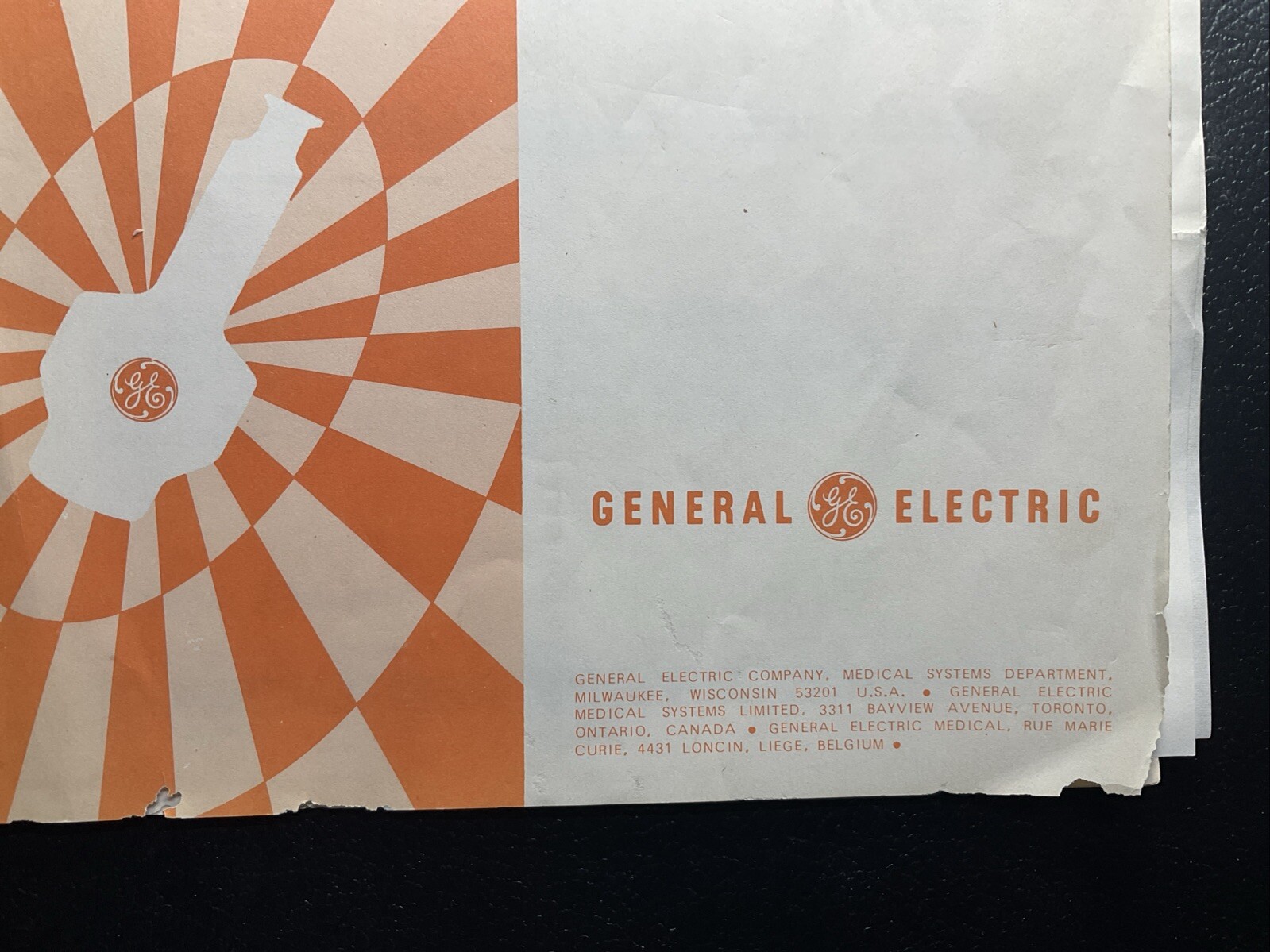 Vintage 1972 General Electric Dental X-Ray Unit Manual – GE-100 ORIGINAL