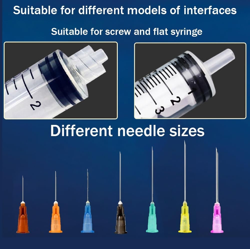 100 Pack of 25G 1.5 Inch Sterile Hypodermic Needles – Individually Sealed