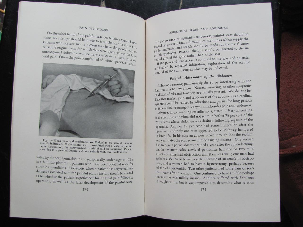 Pain Syndromes Judovich & Bates 1949 3rd Ed 181 Illustrations Medical Book