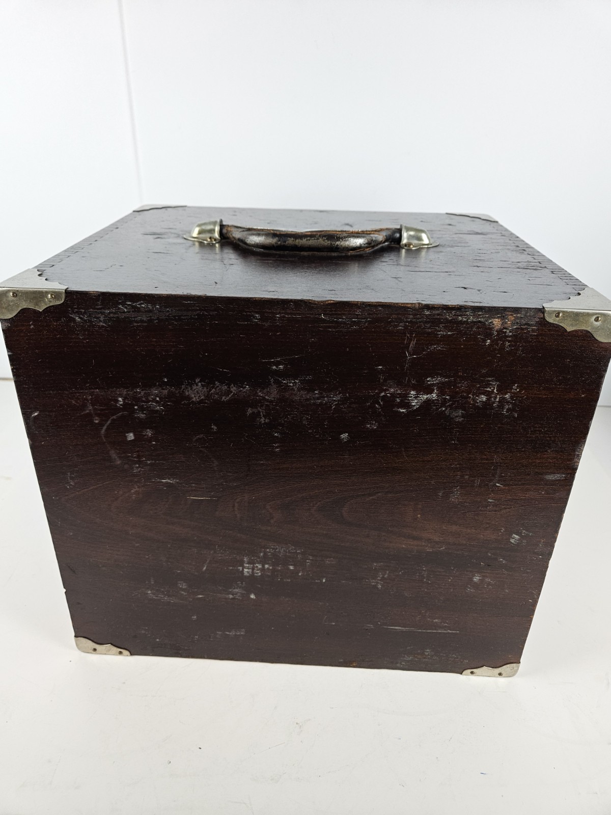 Antique Portable Travel Oak Locking Dentist Dental Tools Cabinet with Key