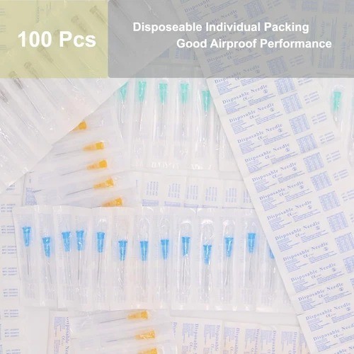 18 Gauge 1 Inch Needle (100Pack), Luer Lock Industrial 18G-1 IN 25mm