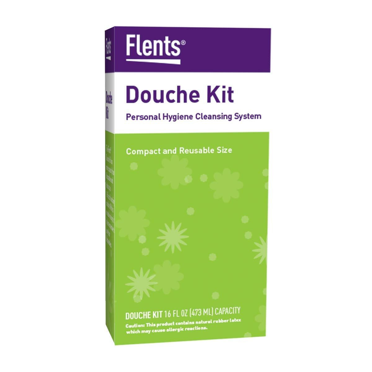Flents Reusable Douche Kit, Compact & Portable 16 Fl Oz (Pack of 1), Various