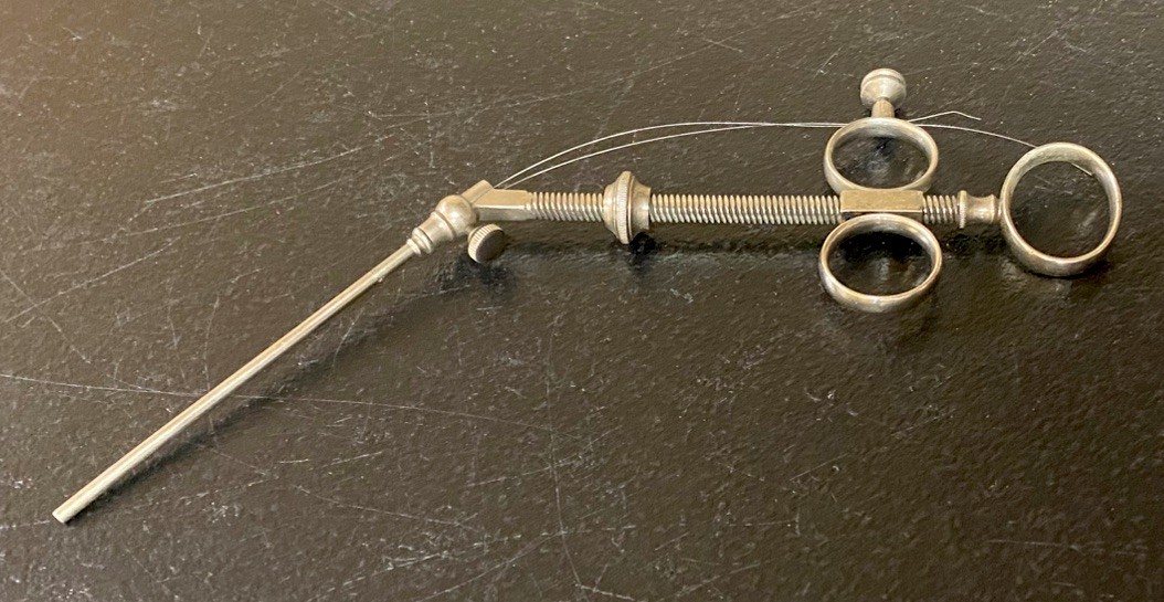 VTG A.S.ALOE CO/LAWTON VACHER ANGLED TONSIL SNARE LARYNGOLOGY MEDICAL GERMANY