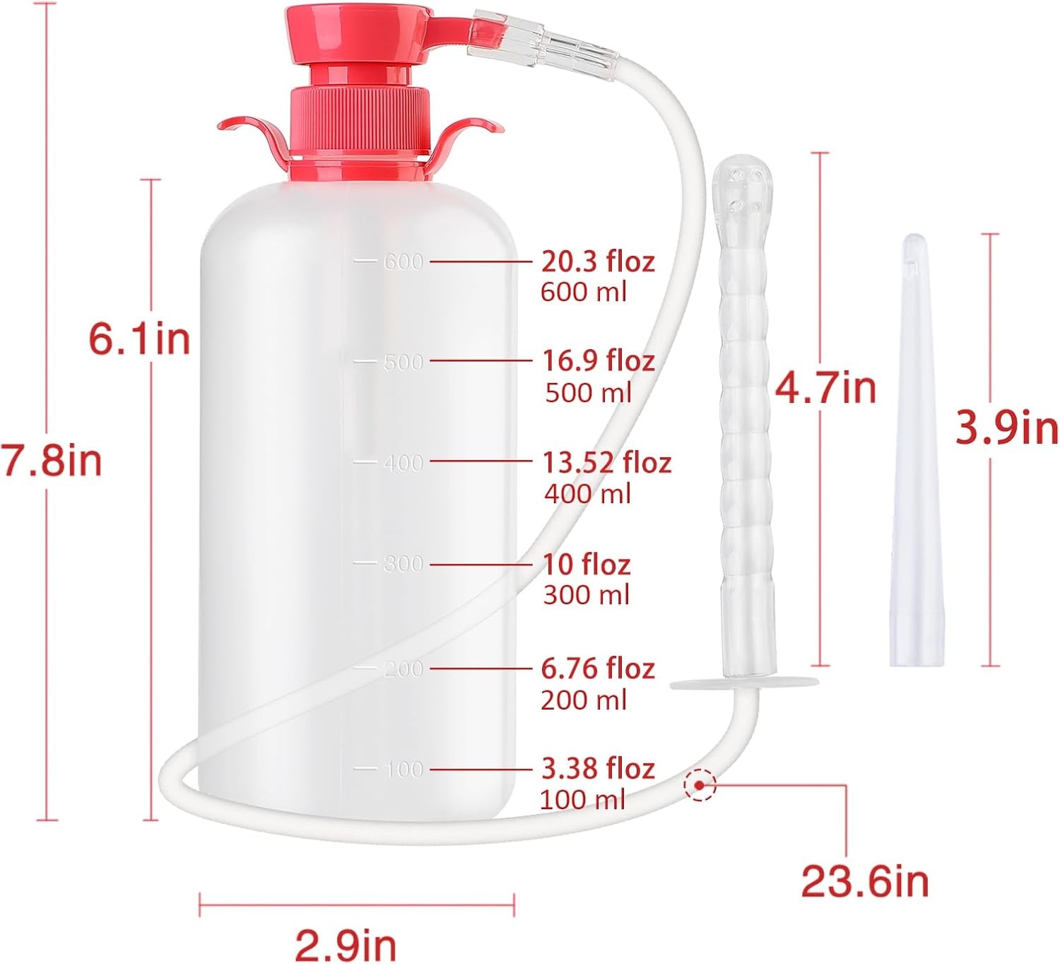 LIVE4COOL Douche Bottle for Women Reusable Vaginal Cleansing System, Pink