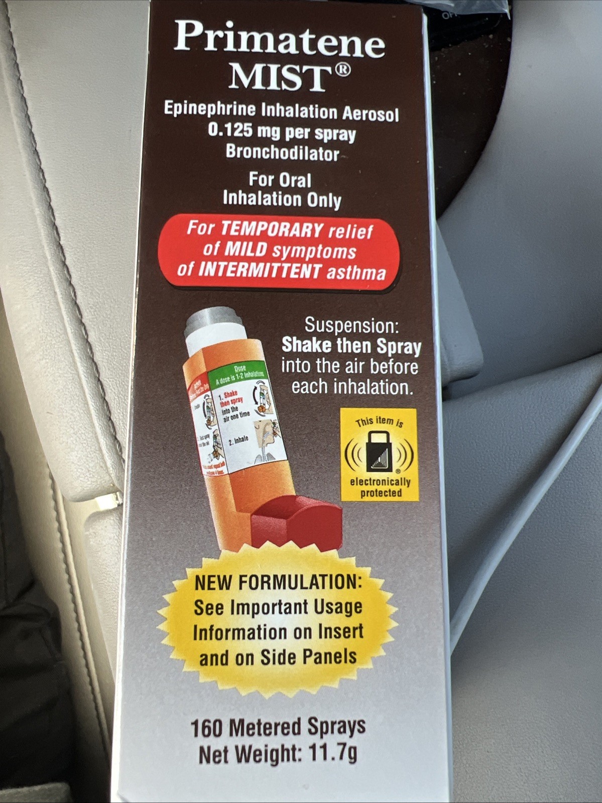 Primatene Mist Epinephrine Inhalation Aerosol 160 Sprays Free Shipping