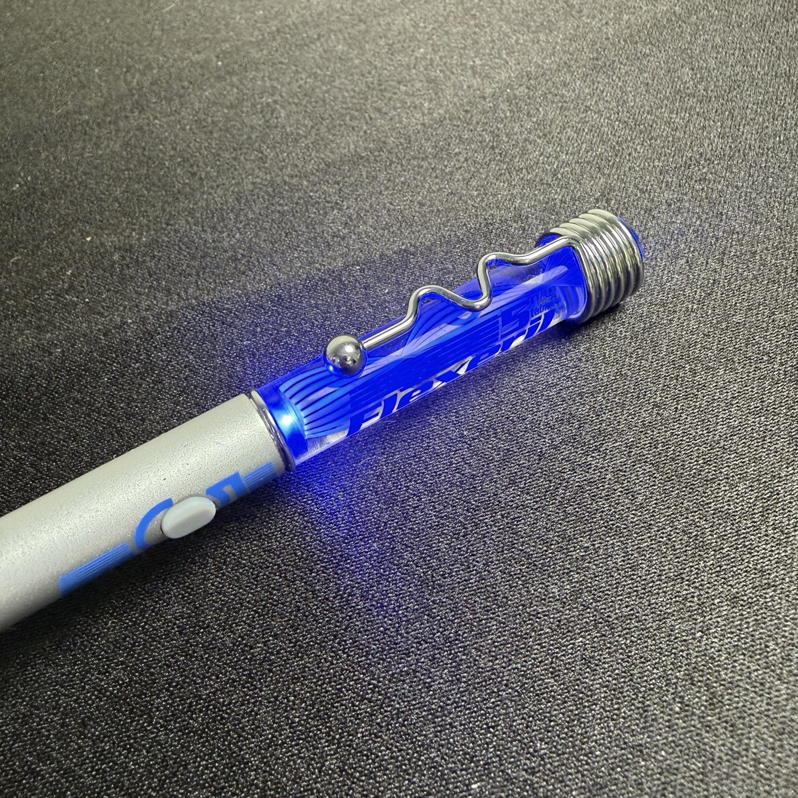 FLEXERIL Pharmaceutical Drug Rep PROMO Heavy Metal Light Up Swirl Pen *Read