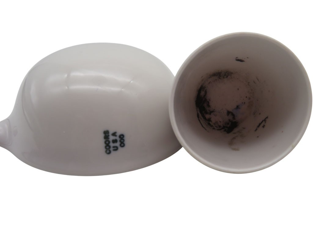 Vintage Coors USA Porcelain Labware Evaporating Dish and Crucible