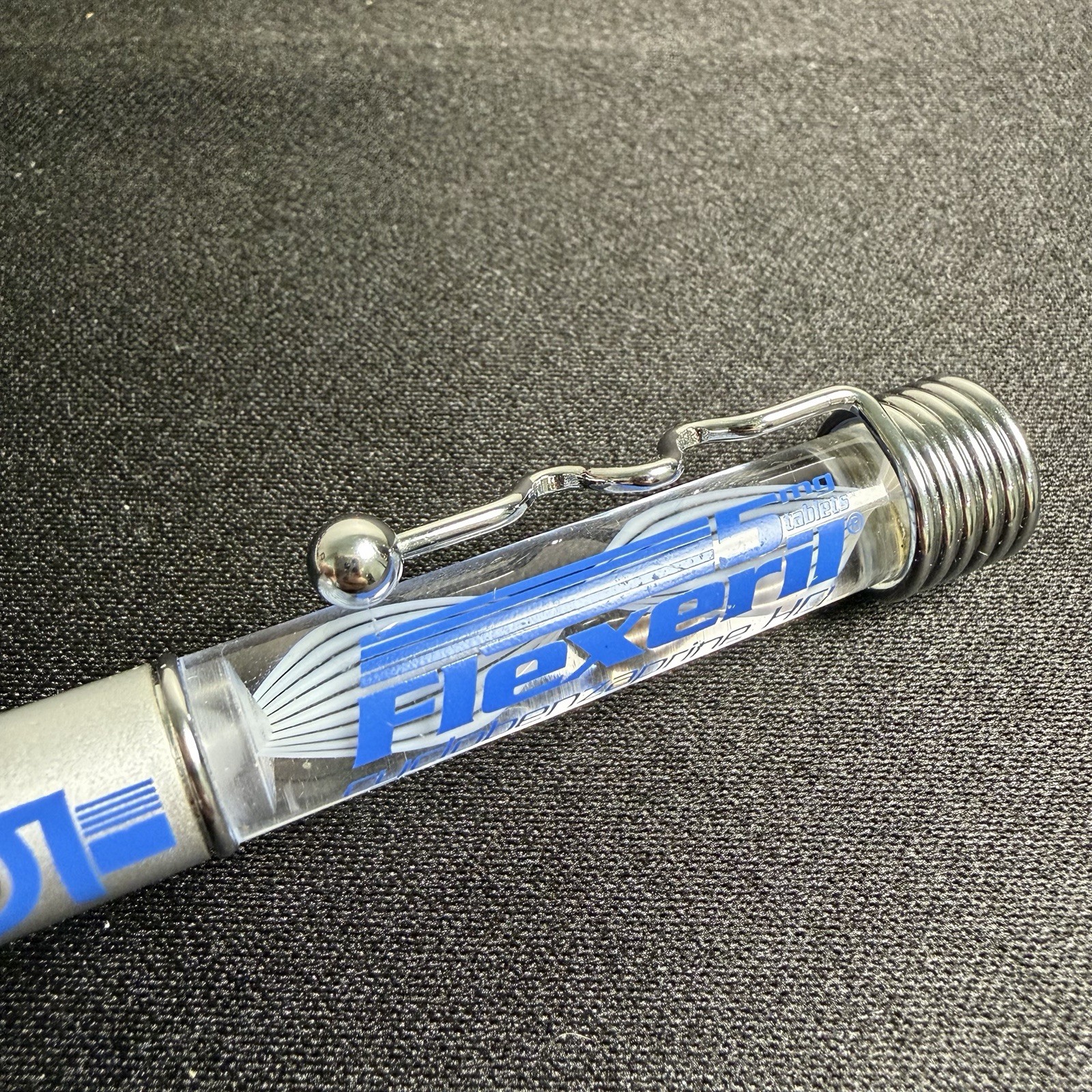 FLEXERIL Pharmaceutical Drug Rep PROMO Heavy Metal Light Up Swirl Pen *Read