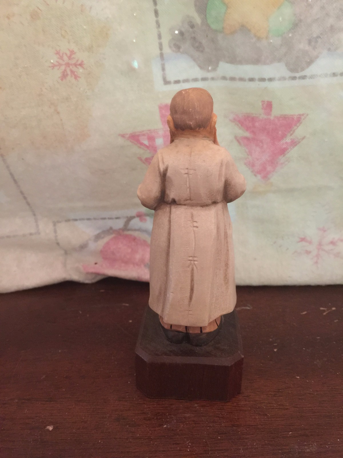 Vintage Ceramic Doctor on Wood Base Figurine General Practitioner