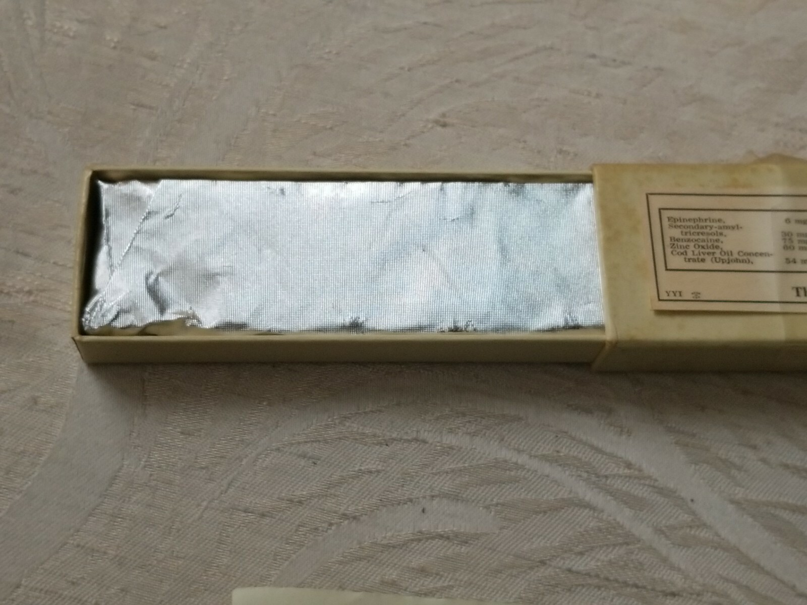 NOS Vintage 1940s Epinephrine Benzocaine Suppositories Upjohn