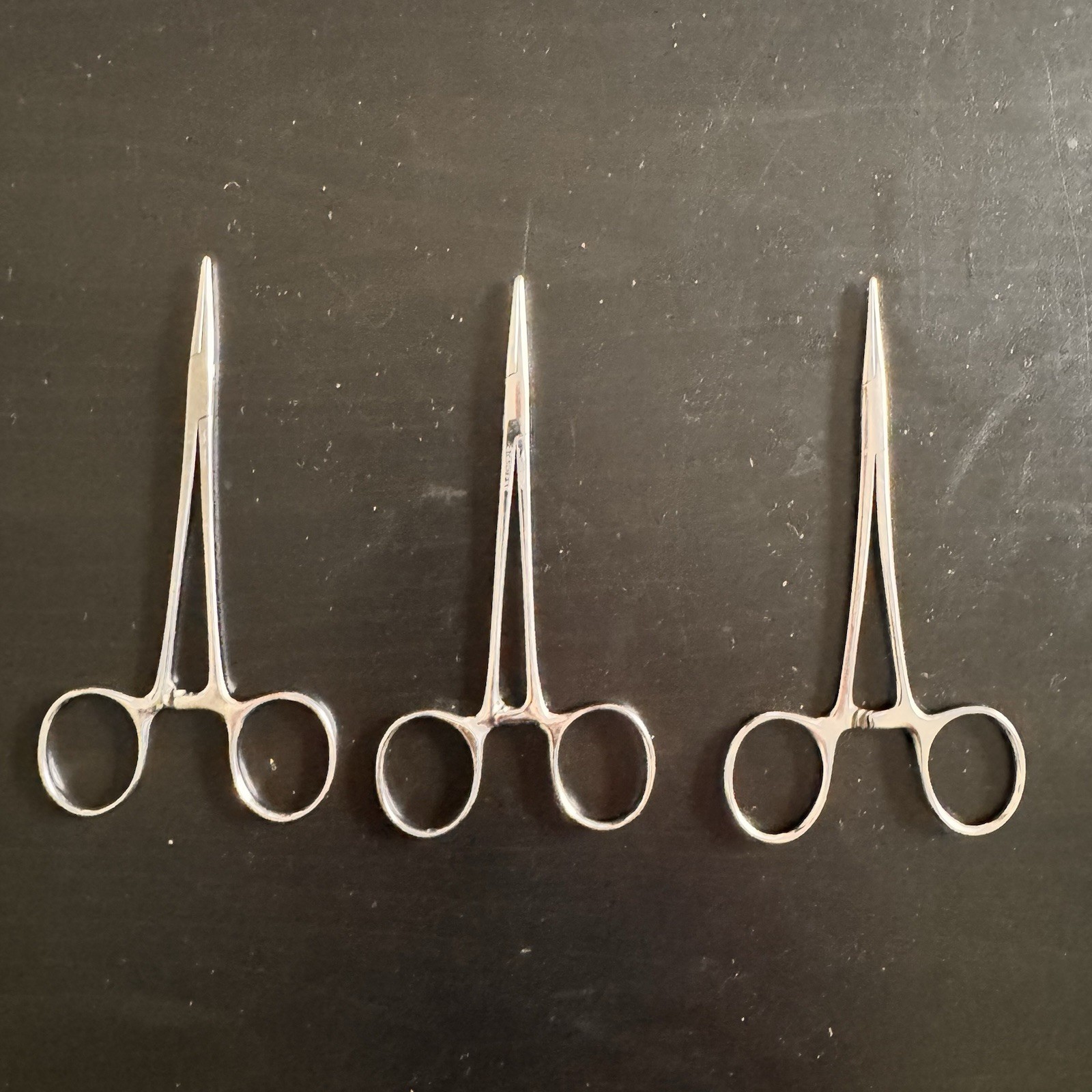 Vintage Lot 3 Medical Tissue Clamps Instruments Lawton Miltex Made In Germany