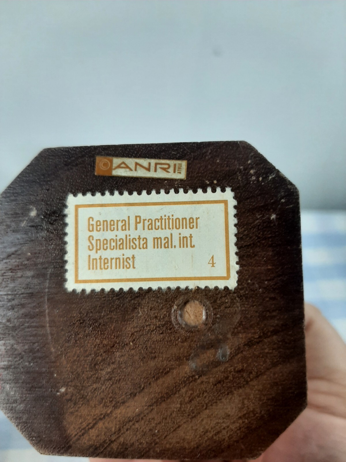 Vintage Anri Toriart General Practicioner Medical Doctor Art Carved Wood Italy