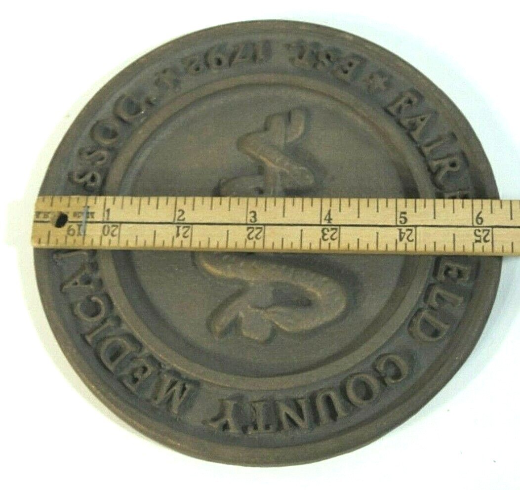 Fairfield County Medical Assoc. Est. 1792 Bronze Commemorative Medallion