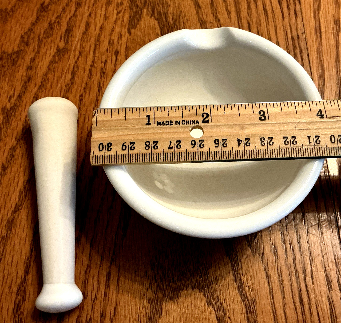 Vtg Haldenwanger Berlin Germany Mortar & Pestle White Porcelain Scientific 55-2