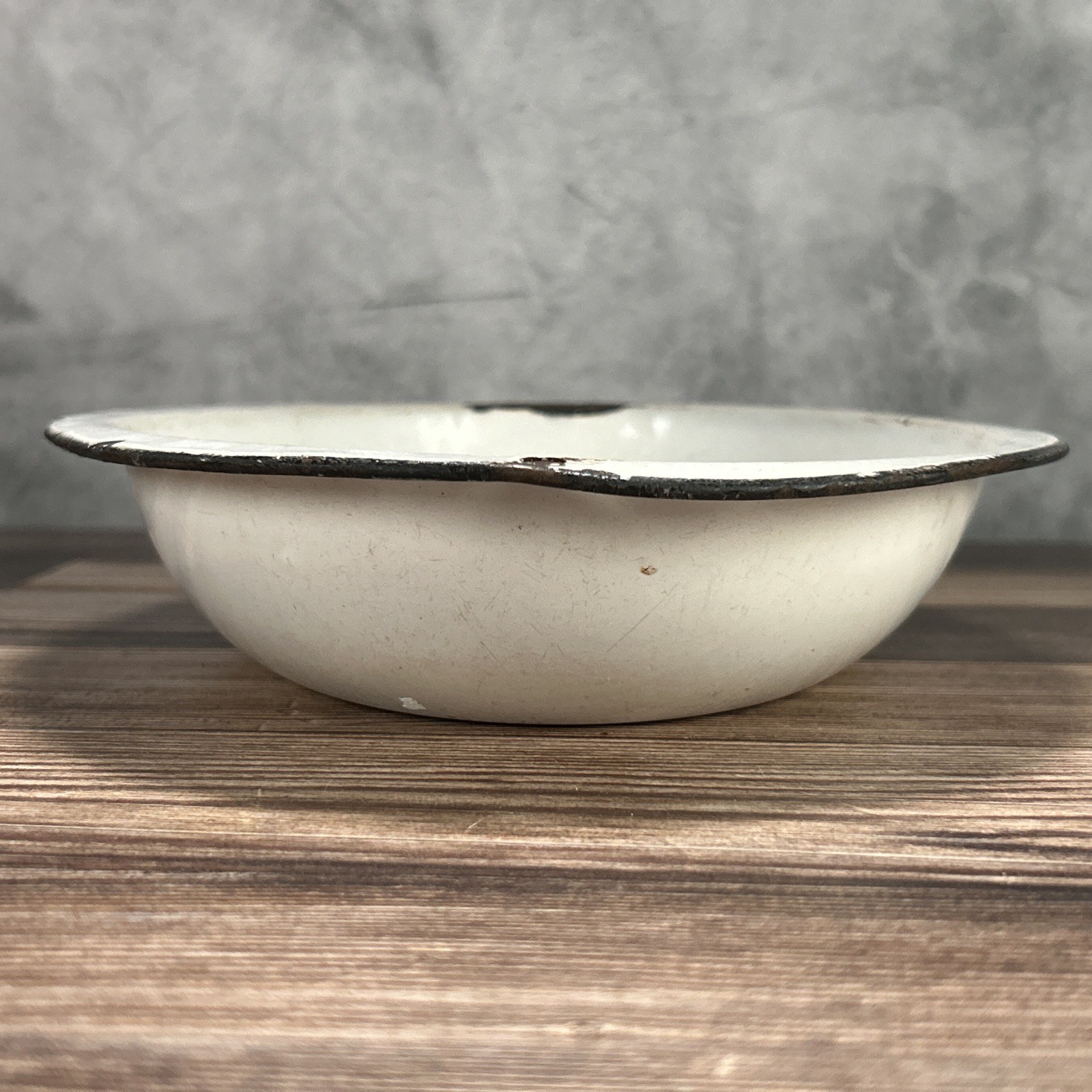 Vintage Enamelware Hospital Wash Basin 10″ Shallow Primitive Medical Equipment