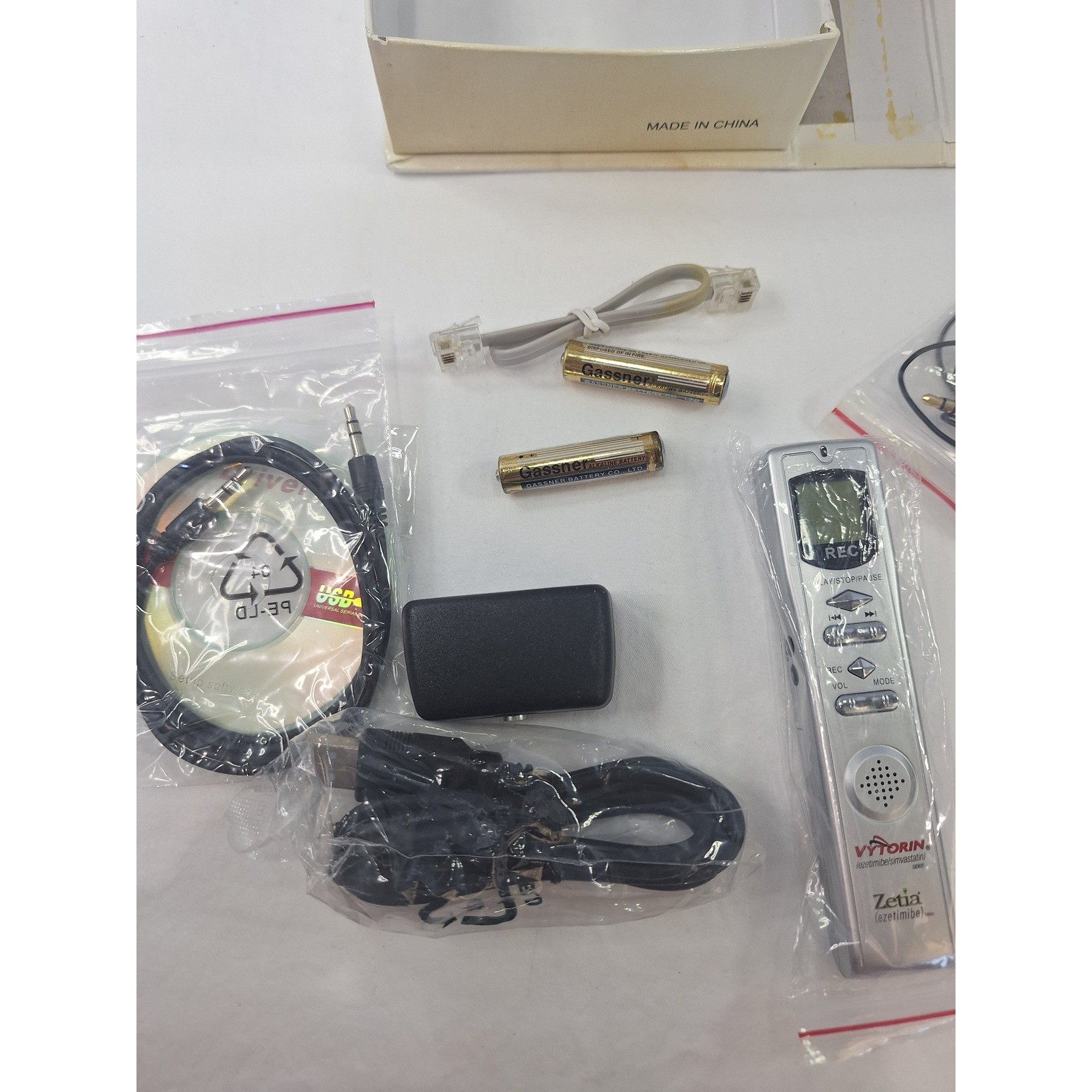 Pharmaceutical Promo Digital Voice Recorder DVR Player Silver New