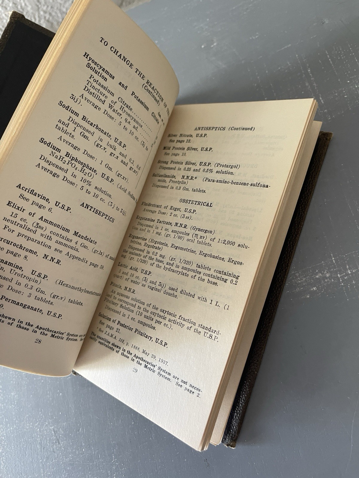 1938 Duke Hospital Formulary Medical Reference Book Pharmacy Drug Guide ephemera