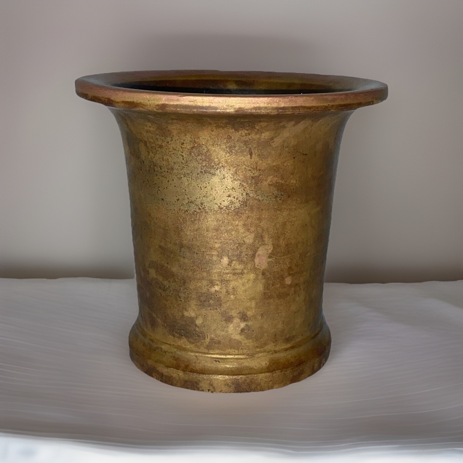 VINTAGE APOTHECARY BRASS MORTAR CHEMIST HERBS KITCHEN HEAVY 3.5 LBS