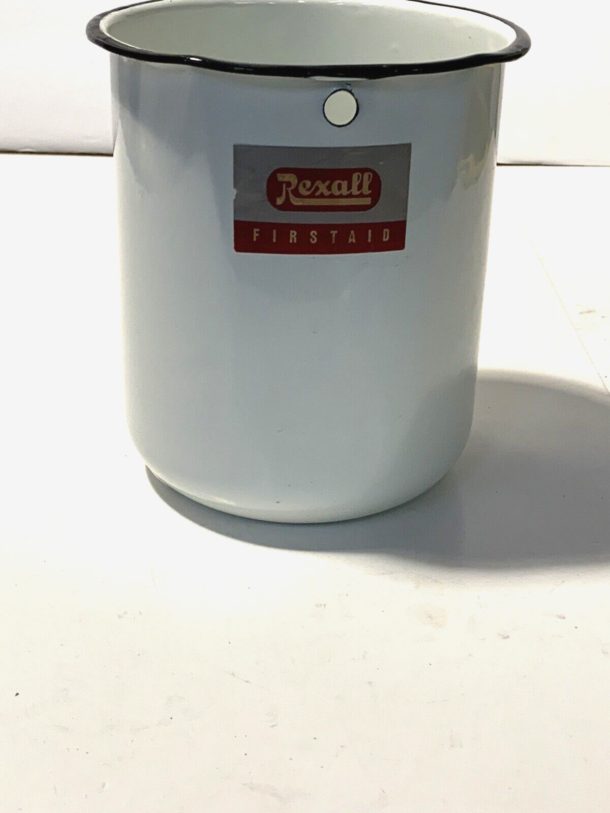 VTG 6.5″ Enamelware REXALL Irrigator Hospital Surgical Ware Porcelain w/ Spout