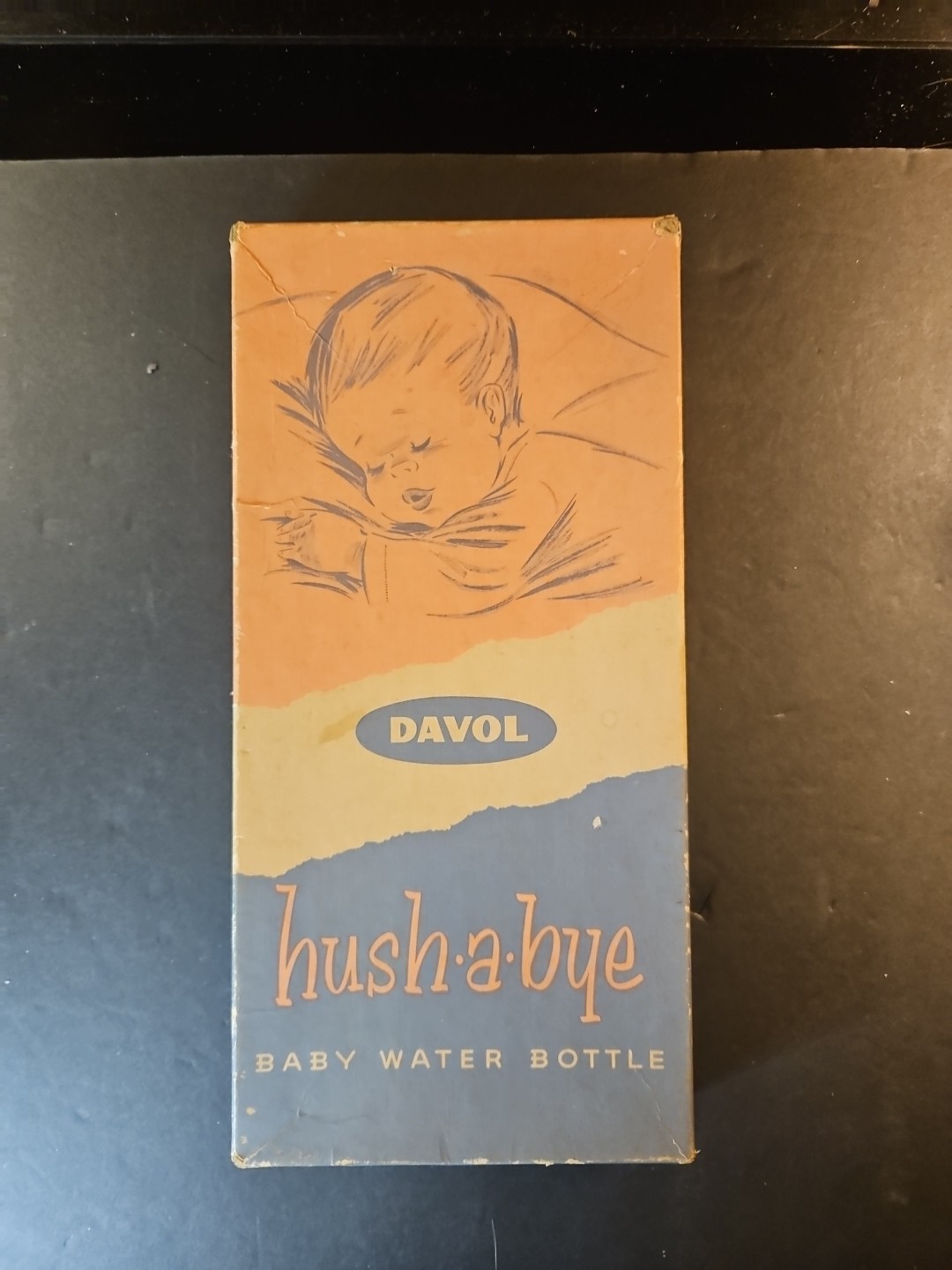 New Davol Hush A Bye Old Rare Rubber Baby Water Bottle # 36 Pink USA