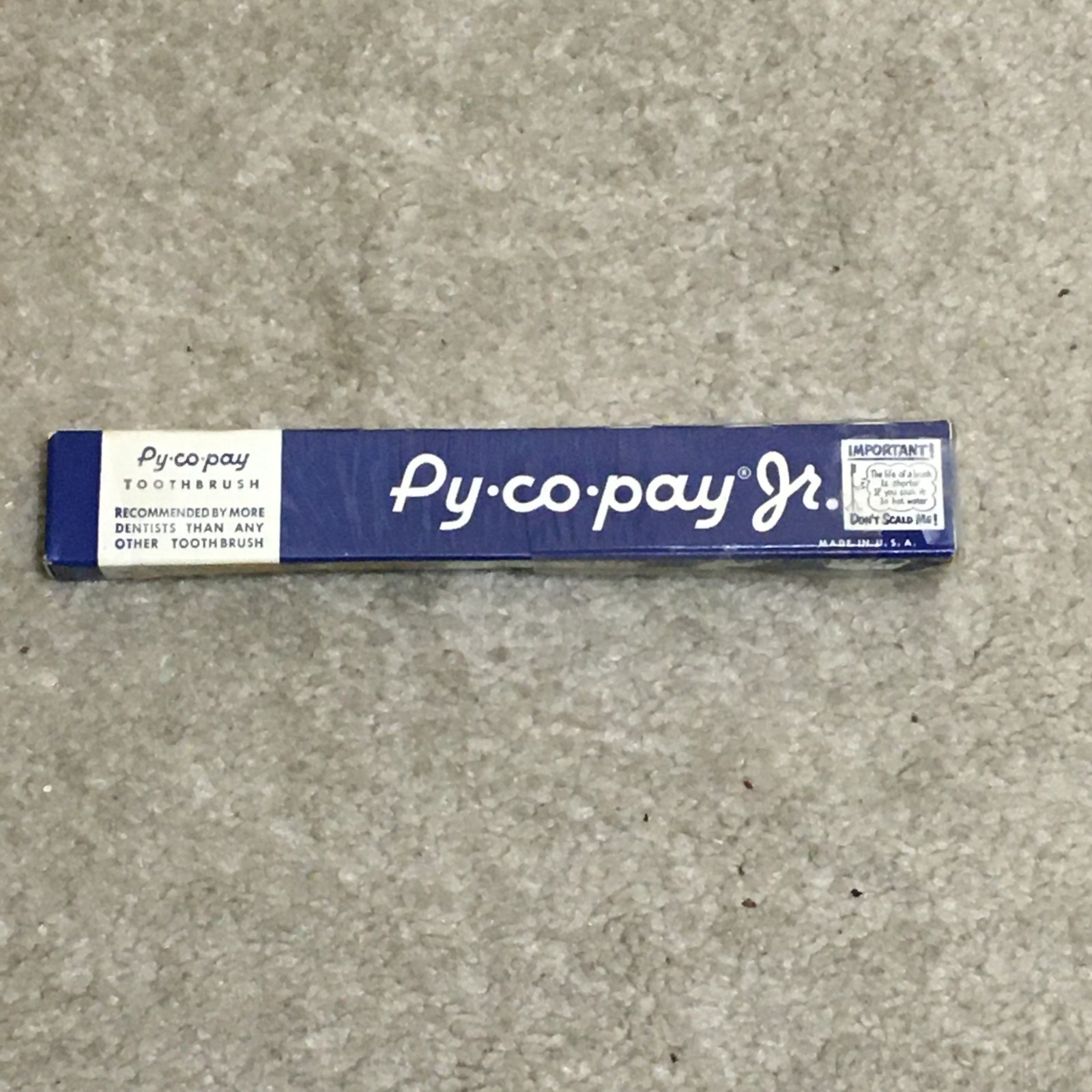 Vntg c1950s Py-Co-Pay Pink Kids Junior Toothbrush, New, Sealed, Only One on Ebay