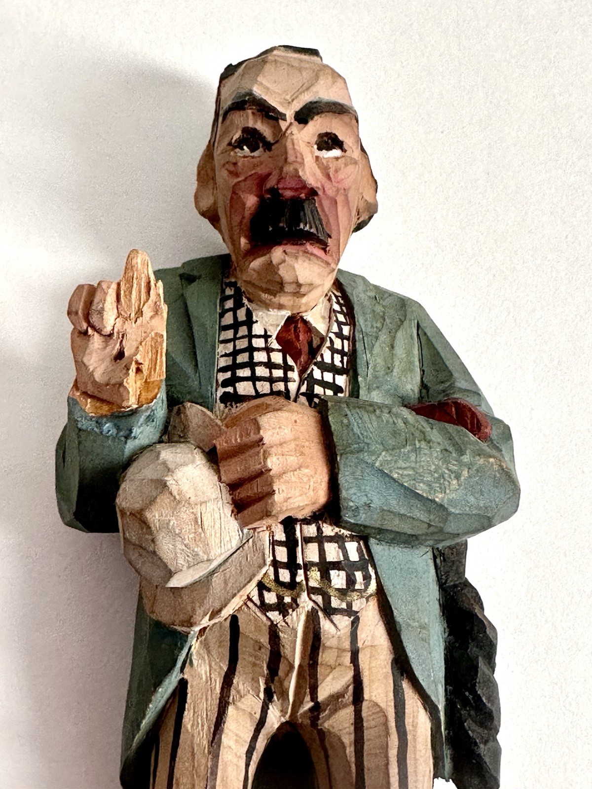 Vintage 1940s German Wood Hand Carved Folk Art Zeuge/Witness Figure