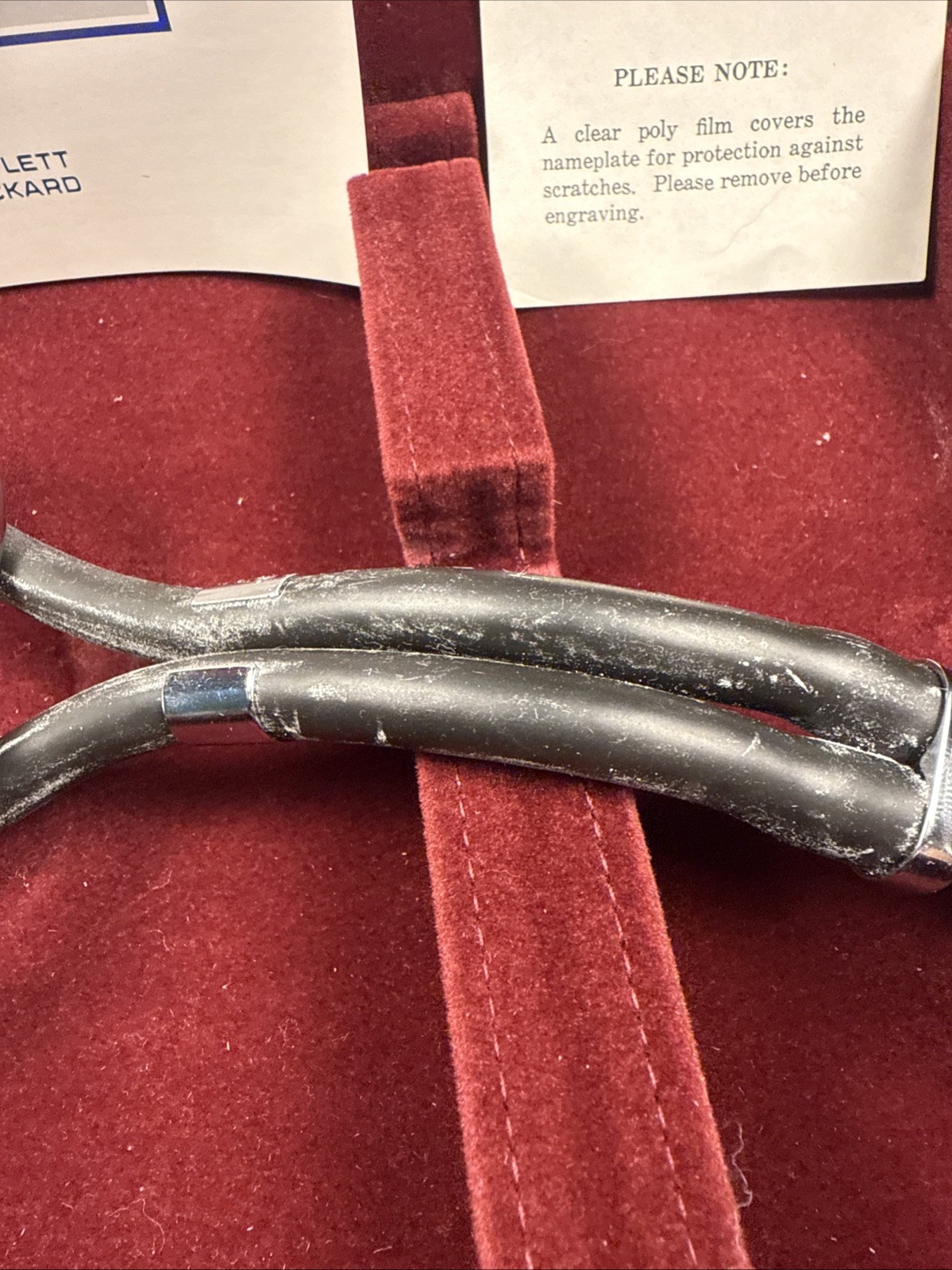 Hewlett Packard Rappaport Sprague stethoscope in presentation case NOS