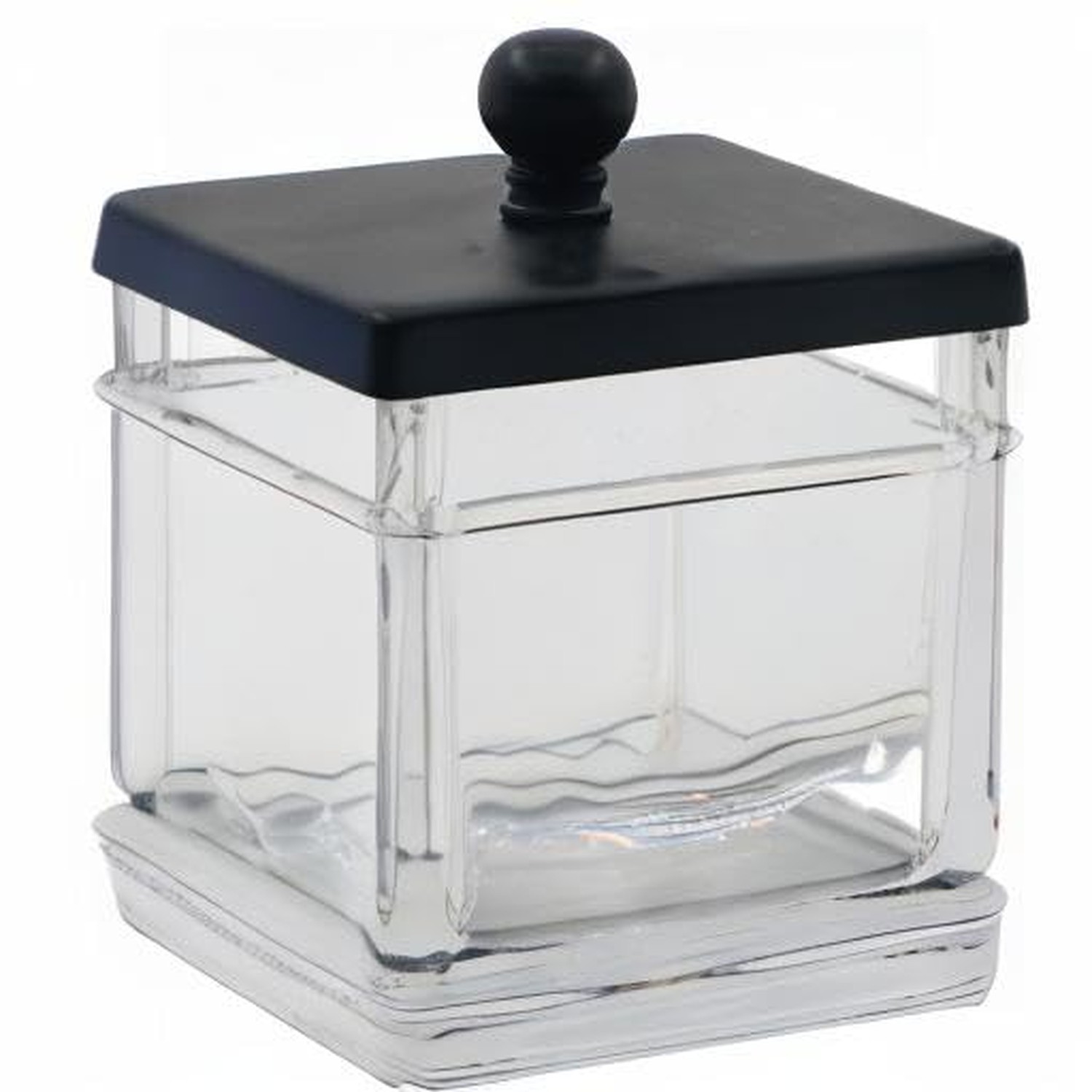 Clear Transparent Hotel Style Apothecary Tempered Glass Canister Jar W/ Matte…