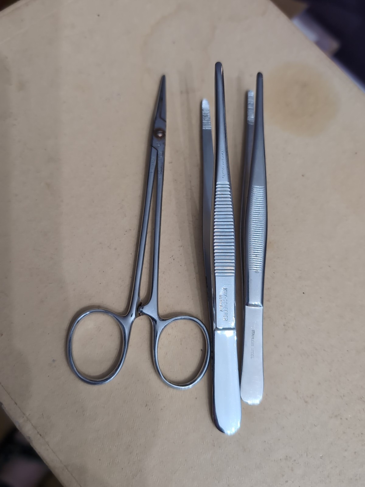 Vintage Dental Tools Tweezers, Hemostat Germany
