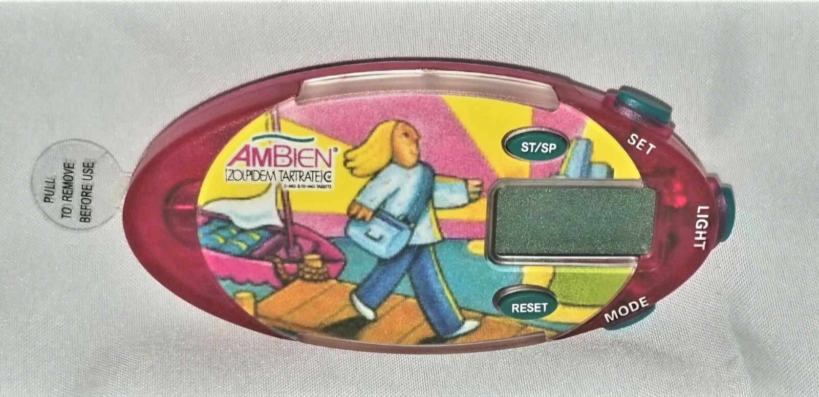 Ambien Chrono Alarm Stopwatch Stethoscope Clip Light NEW Drug Rep Pharma Collect
