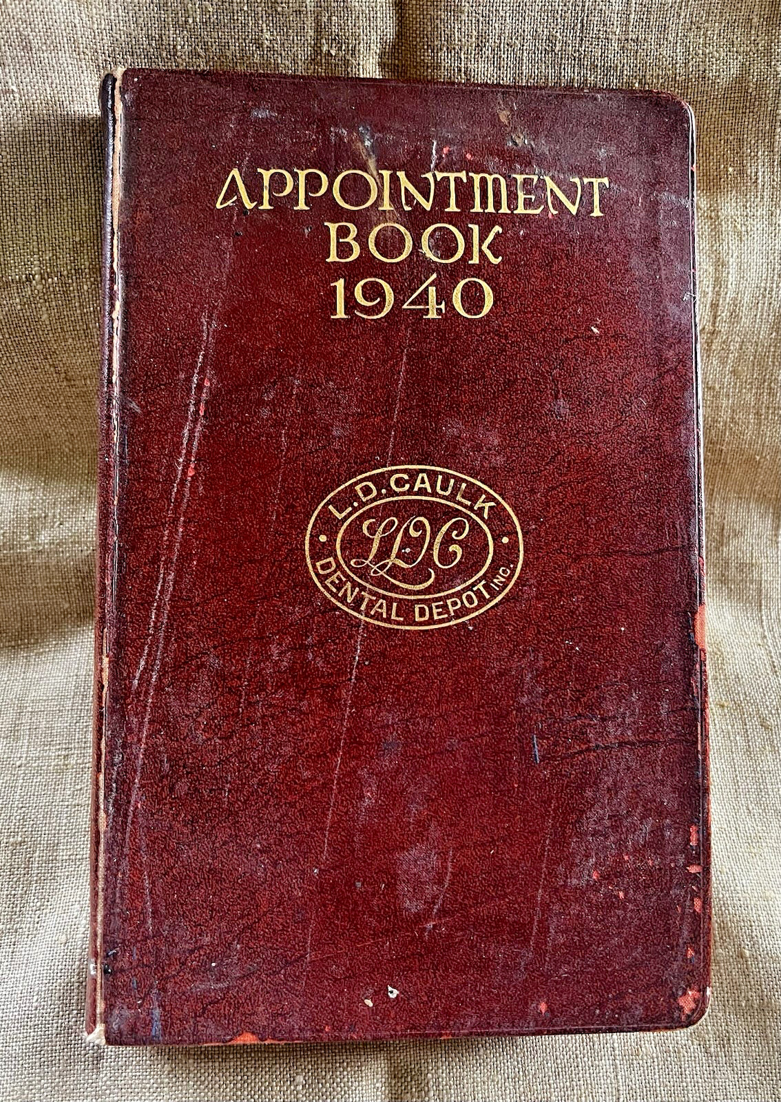 Estate Find 1940 Vtg Dentist L.D. Caulk Dental Depot Appointment Book Teeth