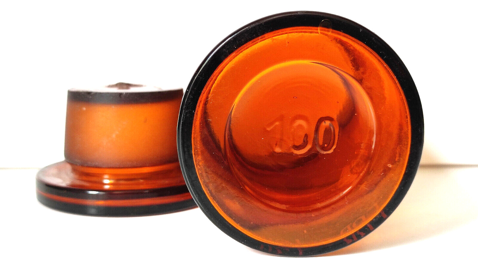 BLANK LABLE, Vintage Glass Apothecary Pharmacy Brown Jar, 100 ml, Cap