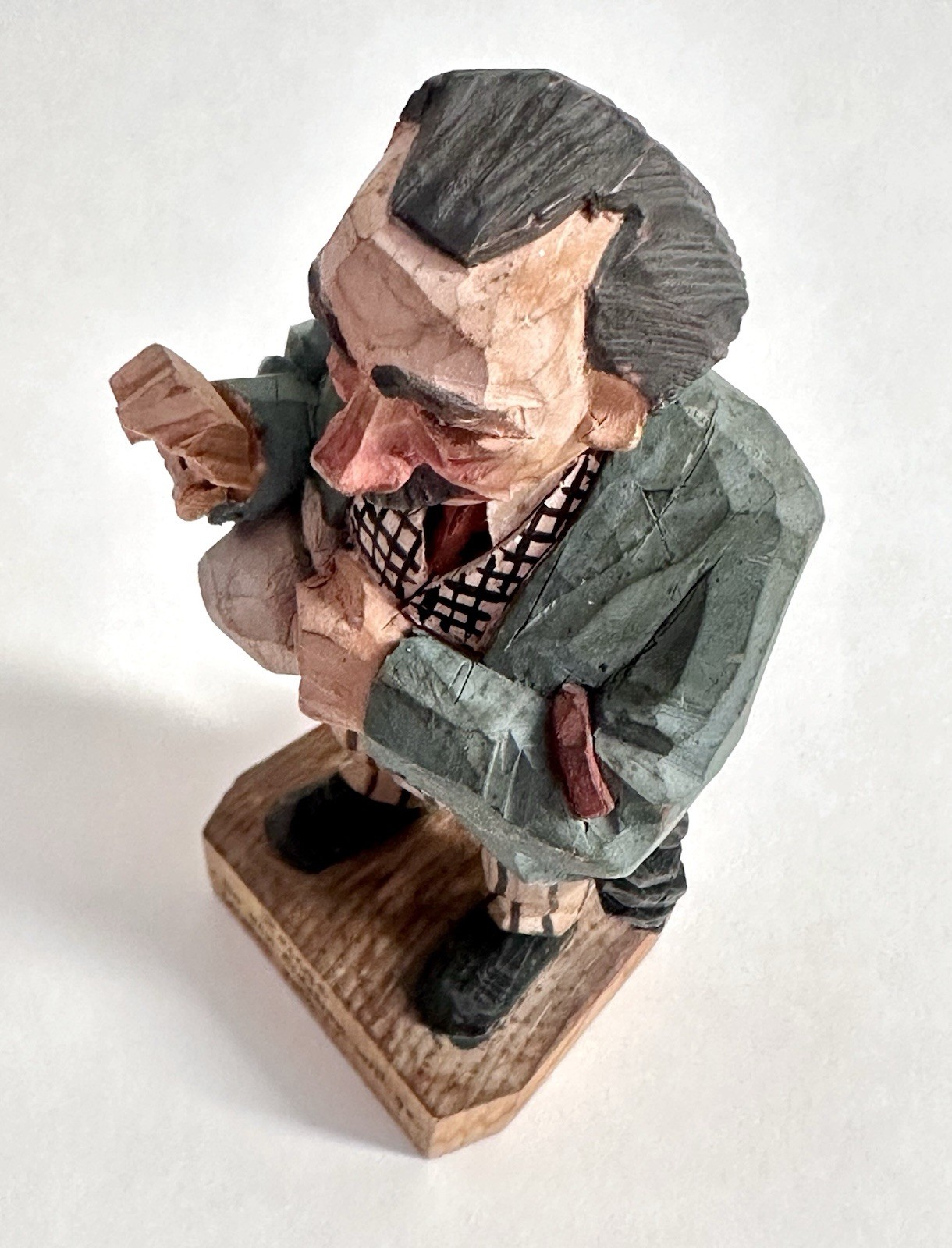 Vintage 1940s German Wood Hand Carved Folk Art Zeuge/Witness Figure