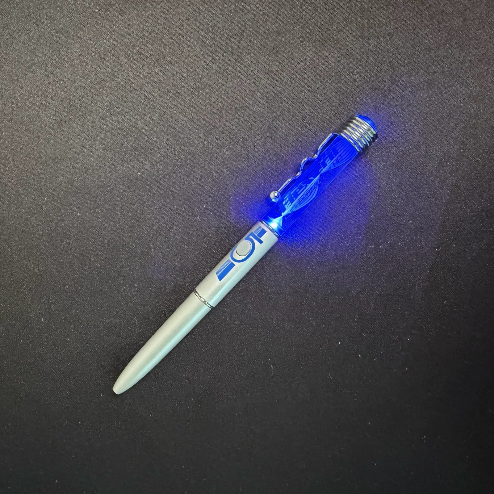 FLEXERIL Pharmaceutical Drug Rep PROMO Heavy Metal Light Up Swirl Pen *Read