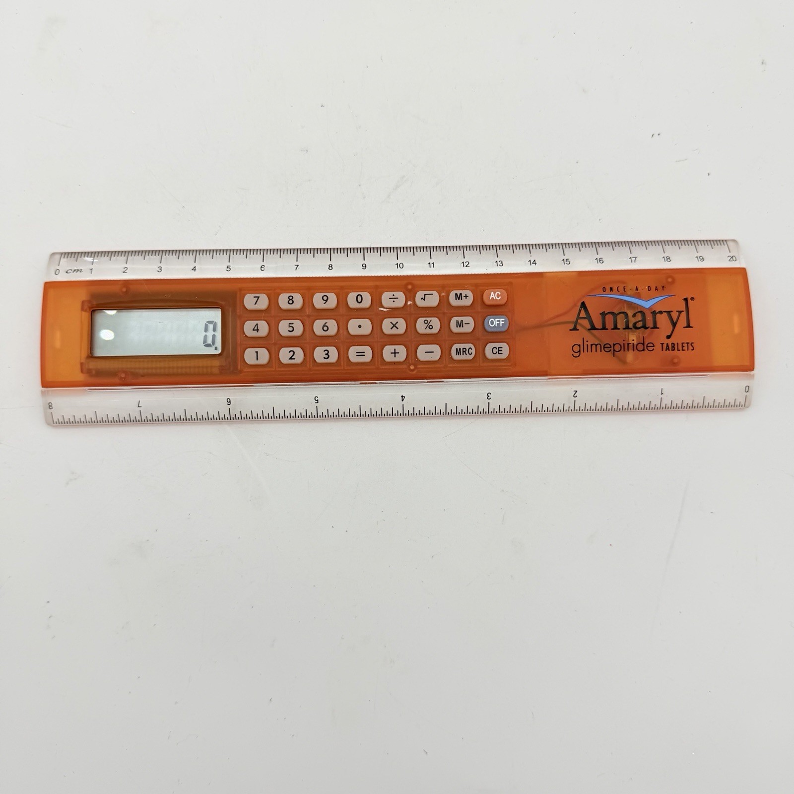 Amaryl Drug Rep Calculator Ruler Glimepiride Pharma Promo Working