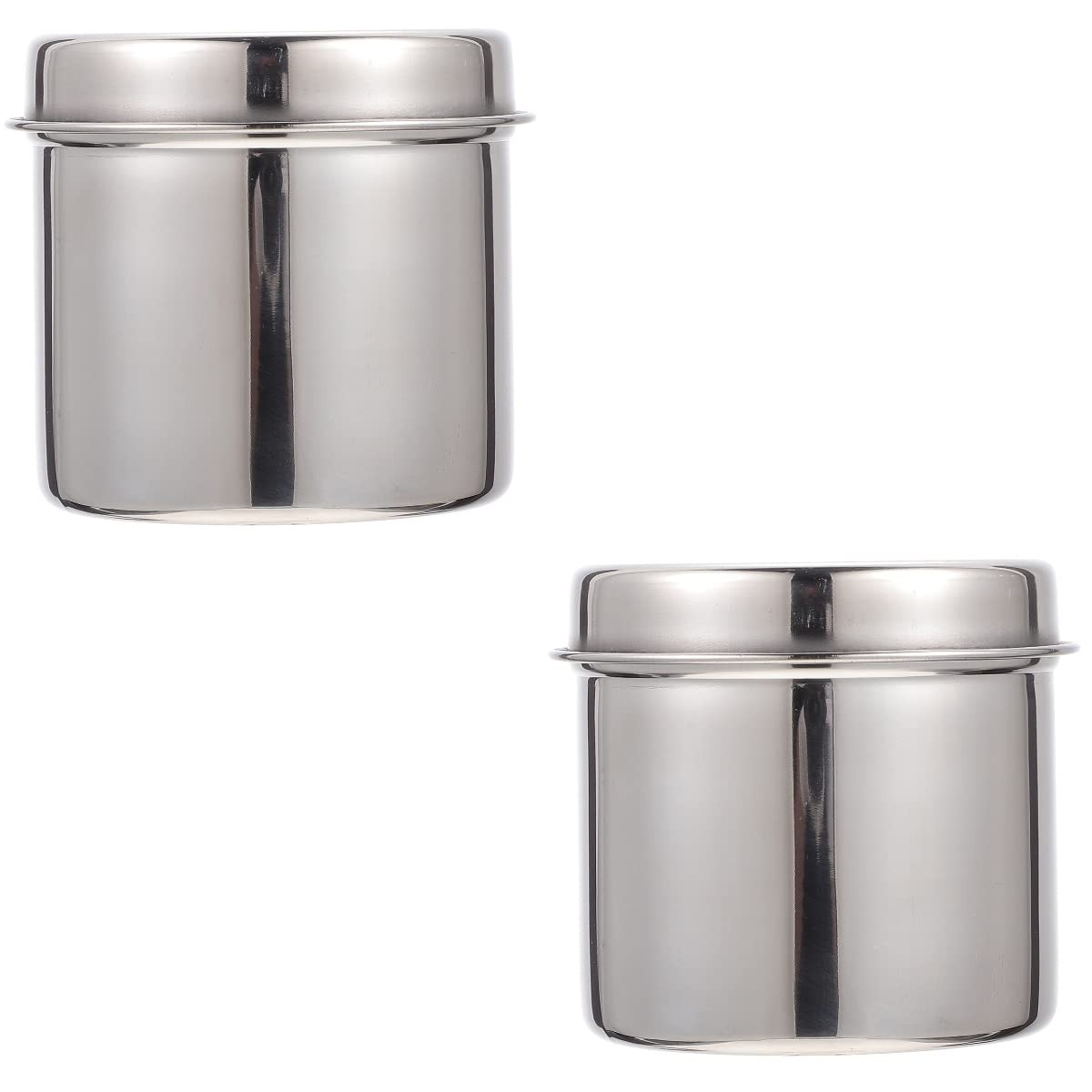 Stainless Steel Gauze Jar 2pcs 304 Stainless Steel Jar Cotton Container Bottl…