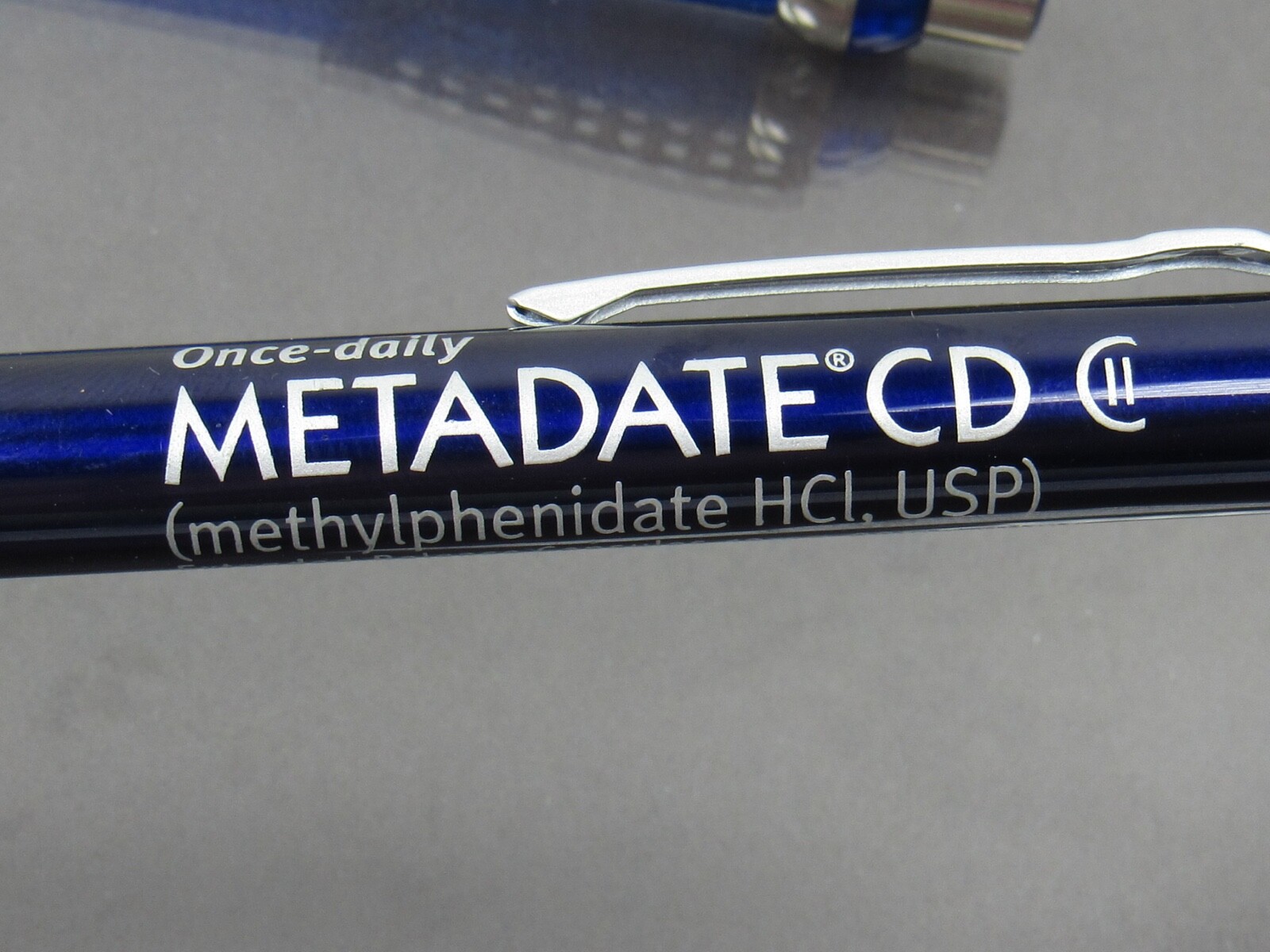 Metadate CII PENS 1 Heavy Metal Twist Drug Rep Pharmaceutical Advertising RARE