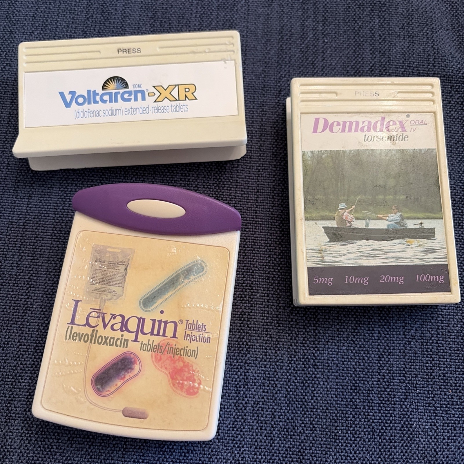 Vtg Pharmaceutical Swag Lot Of 3 Large Magnet Clips Collectible Pharmacy Promo