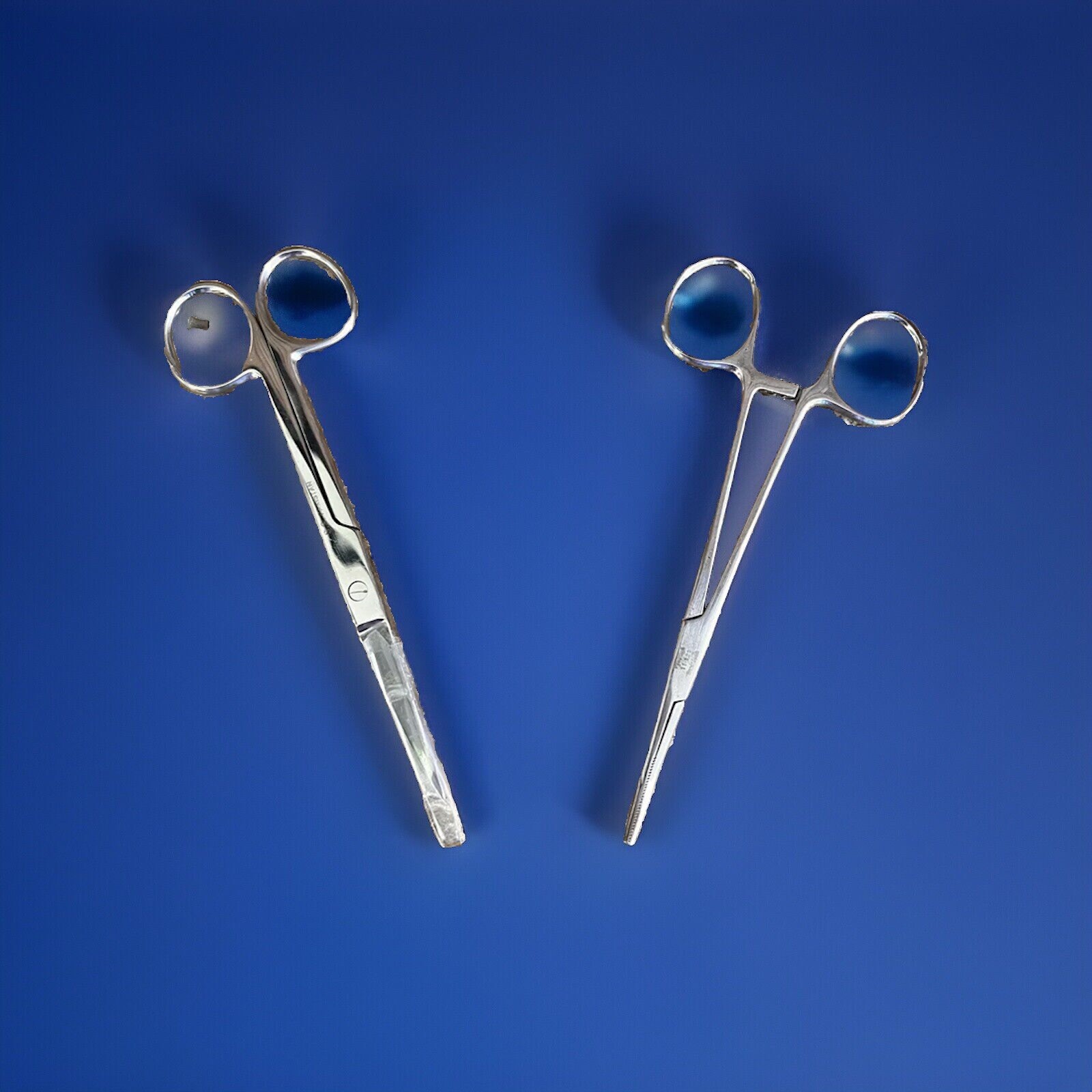 Operating Surgical 5.5” Stainless Sharp Straight & Needle Holder Scissors Set 2