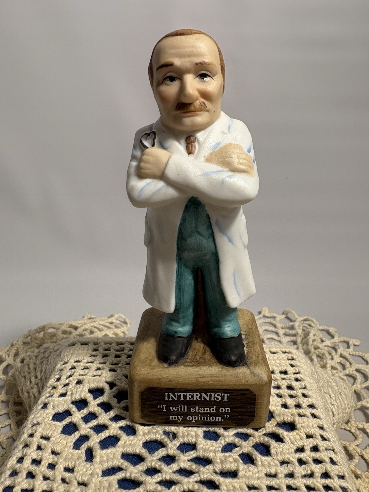 Abbott Pharmaceutical Internist Doctor figurine circa 1972 China Glass