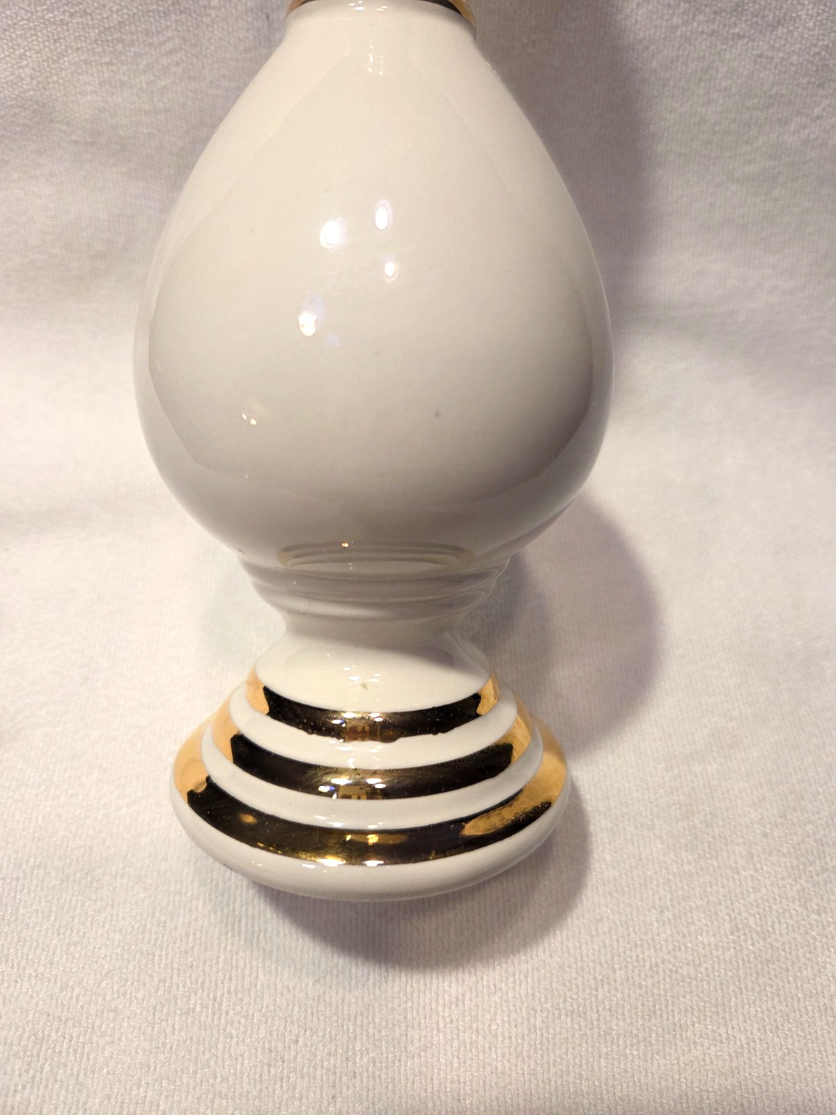 Vintage White Owens Illinois Ceramic Pharmacy Apothecary Finial display RX deco