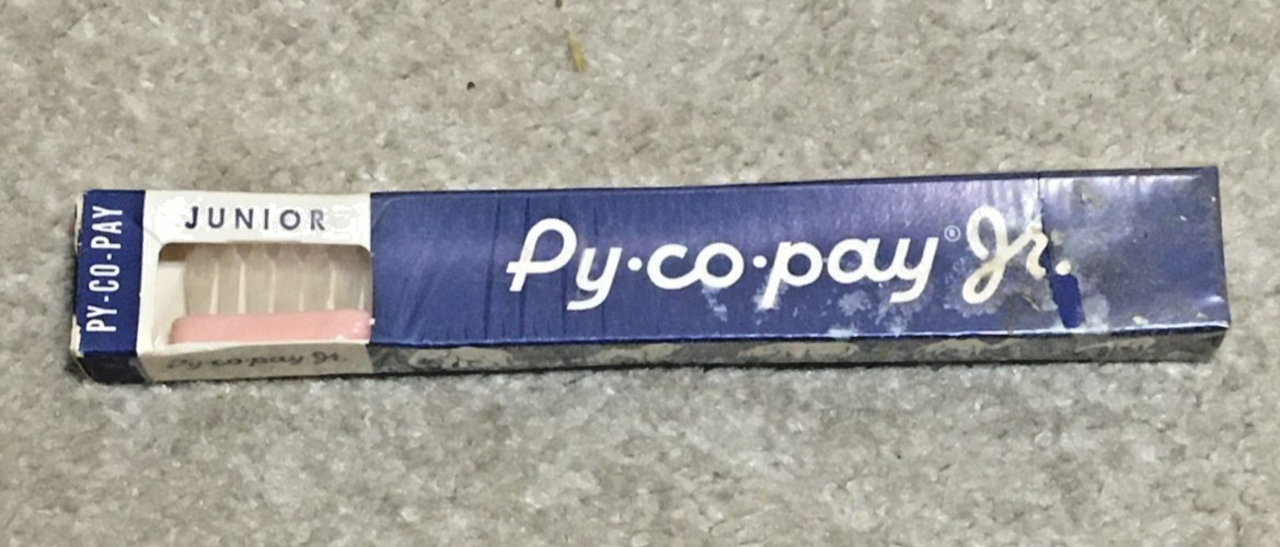 Vntg c1950s Py-Co-Pay Pink Kids Junior Toothbrush, New, Sealed, Only One on Ebay