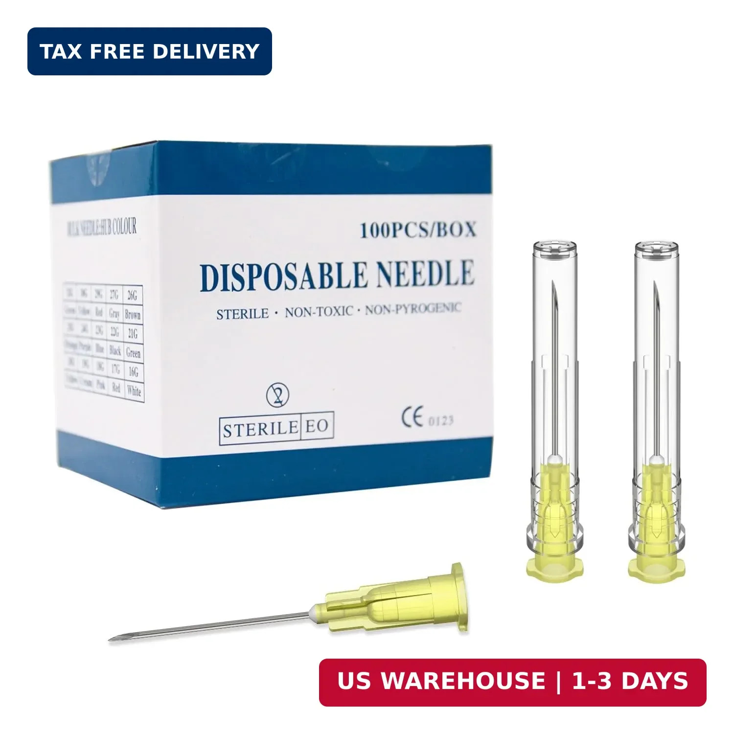 30 Gauge 1 Inch Needle: 100 Pcs Luer Lock Needles – Individually Sealed Packages